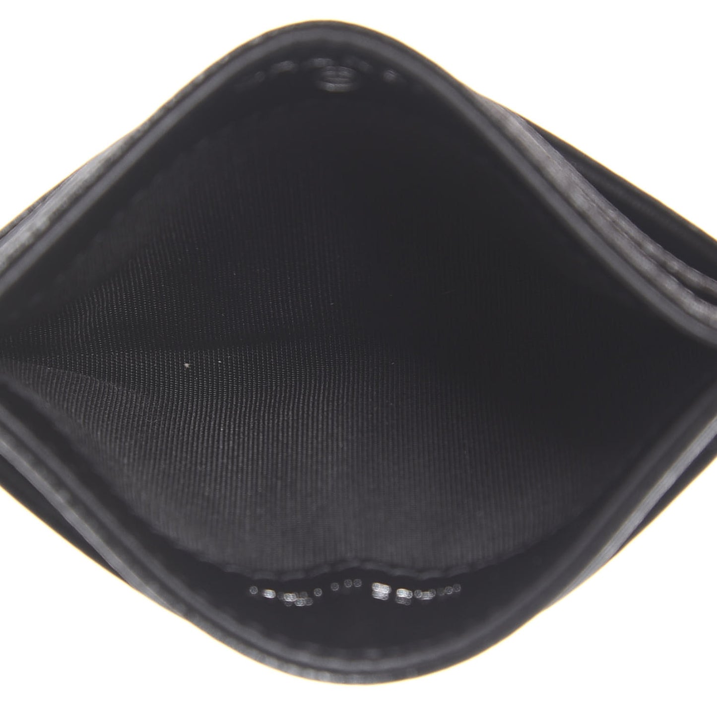 Caviar Camellia Embossed Card Holder Black