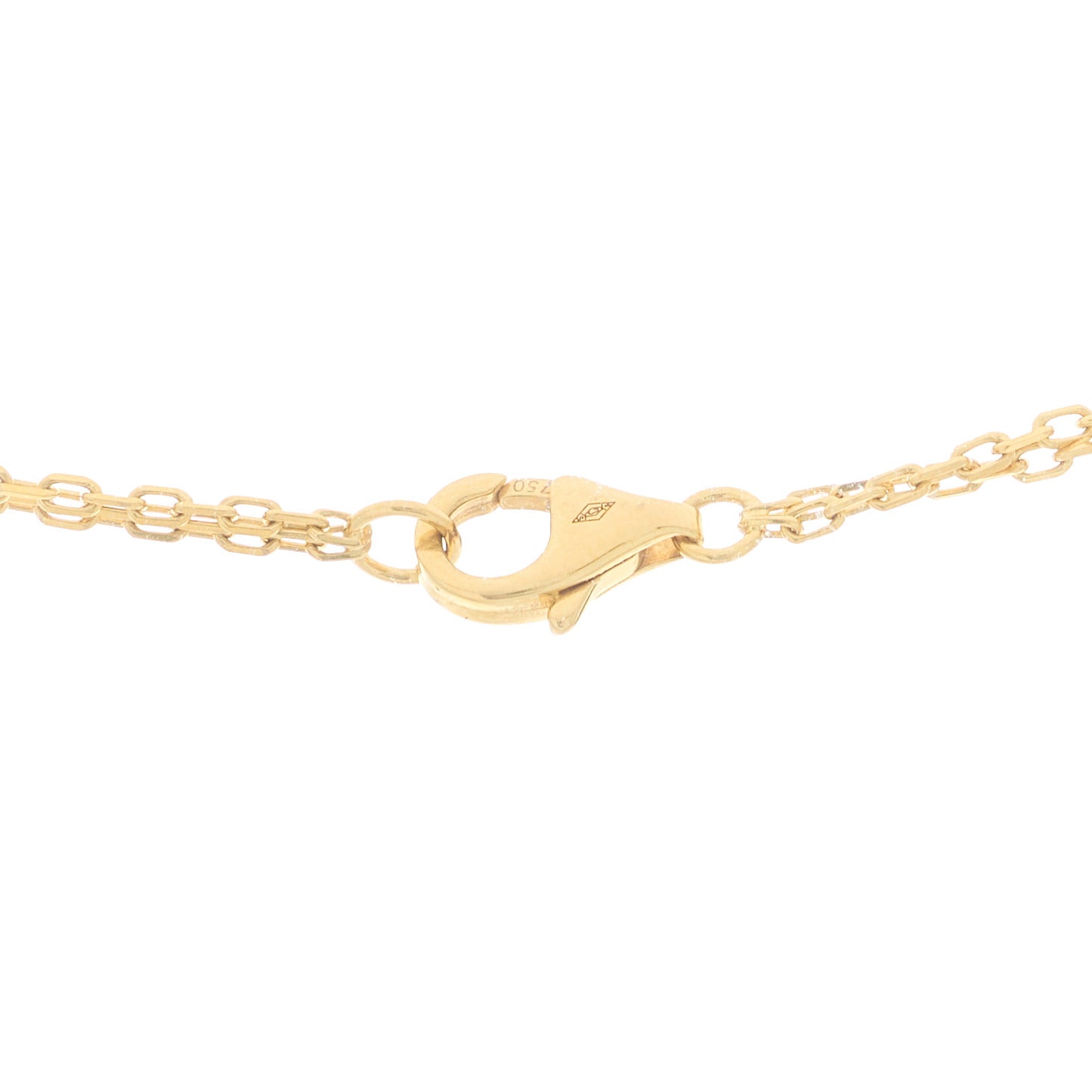 18K Yellow Gold 2 Diamond LOVE Necklace