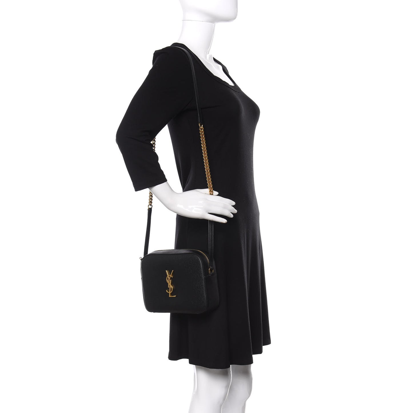 Grain De Poudre Medium Classic Monogram Camera Bag Black