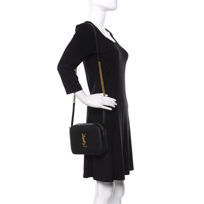 Saint Laurent Grain De Poudre Medium Classic Monogram Camera Bag Black 2 of 9