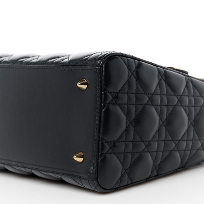 Christian Dior Lambskin Cannage Medium Lady Dior Black 10 of 10