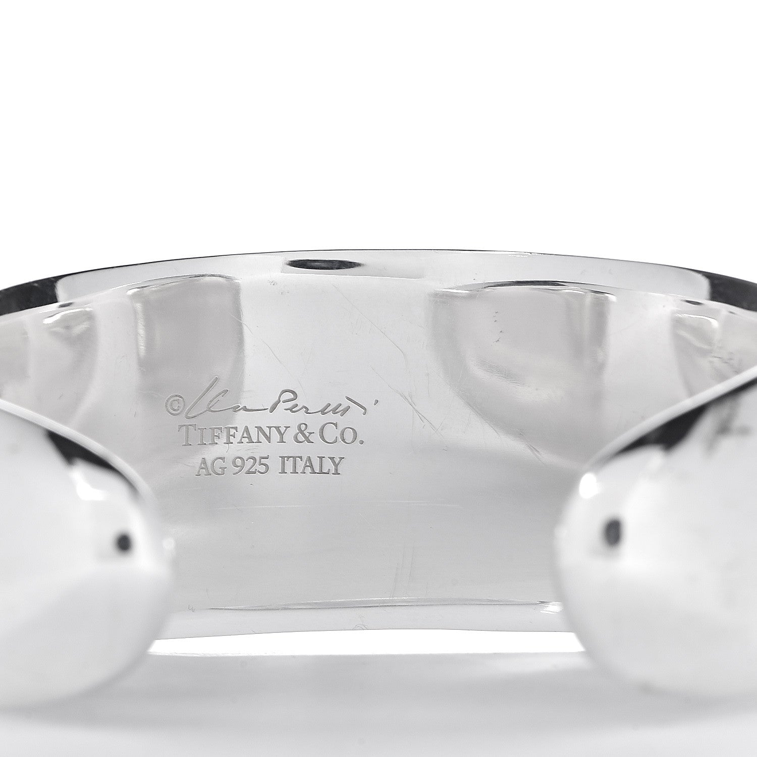 Tiffany Sterling Silver Elsa Peretti Faceted Cuff Bracelet 4 of 4