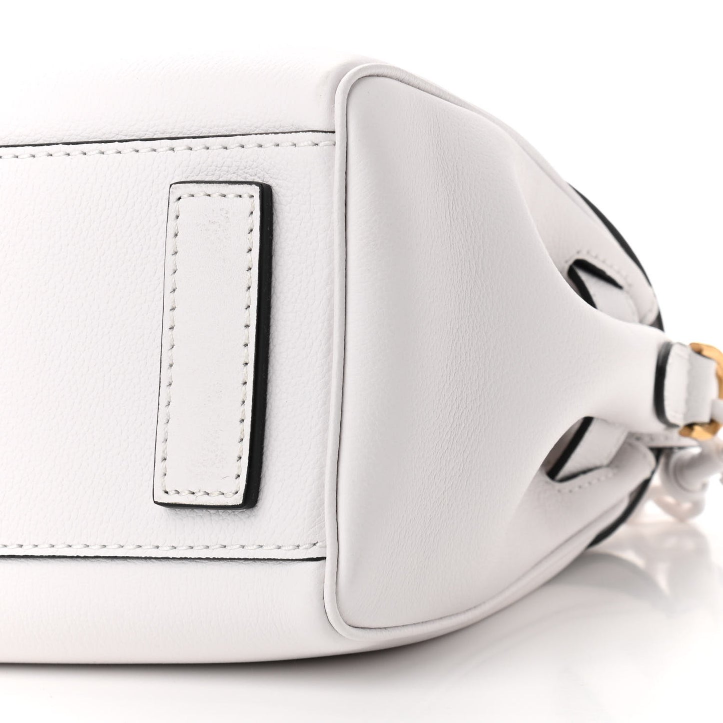 Calfskin Medium La Medusa Top Handle Handbag Optical White