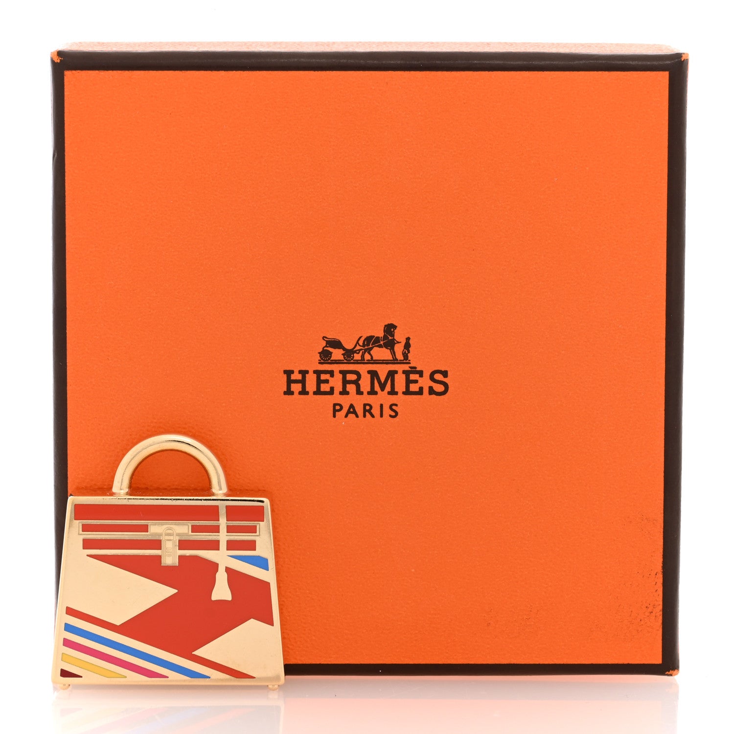 Hermes Metal Lacquer Laque H Vibration Kelly Curiosite Charm Acidule 4 of 4
