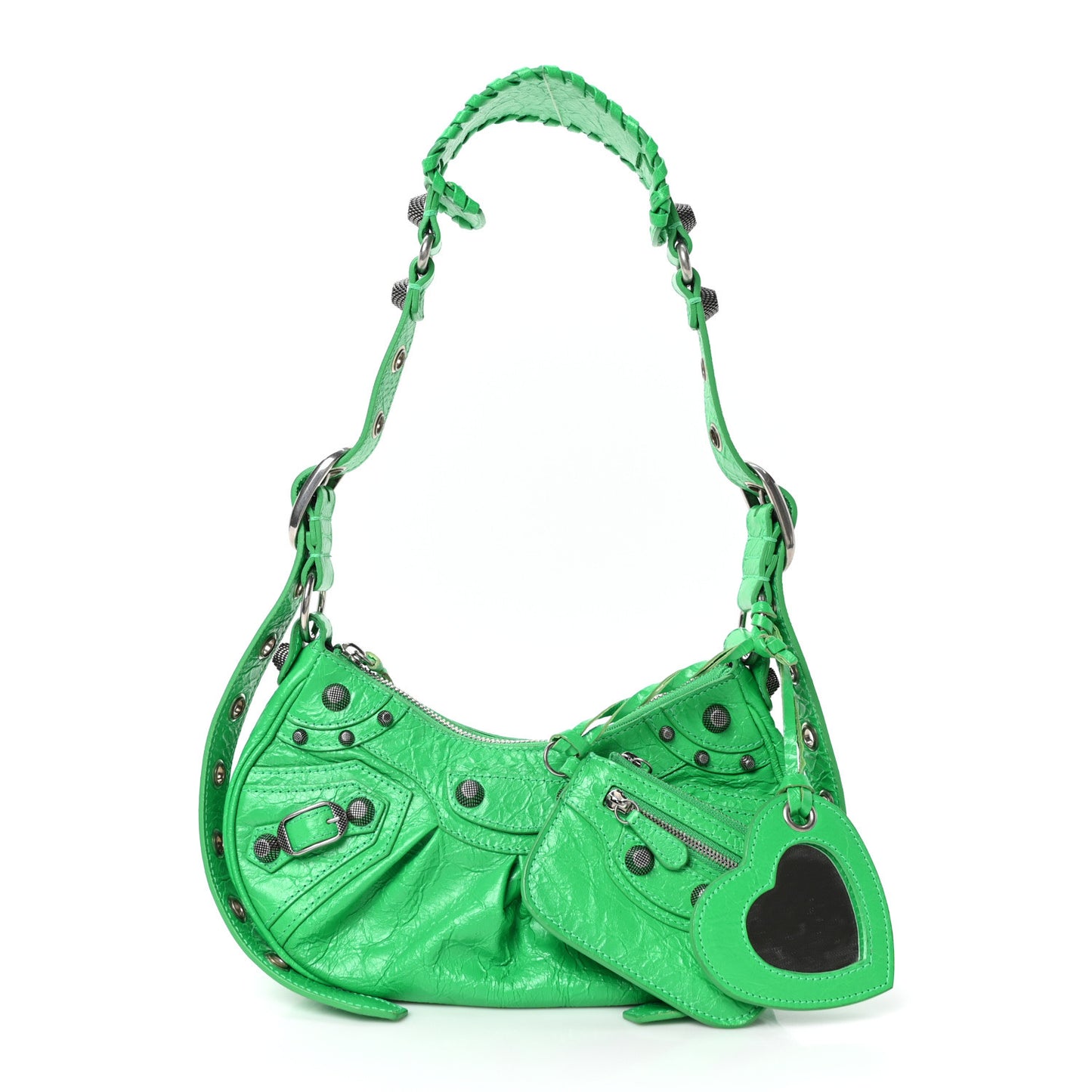 Agneau Arena Le Cagole Shoulder Bag XS Vivid Green