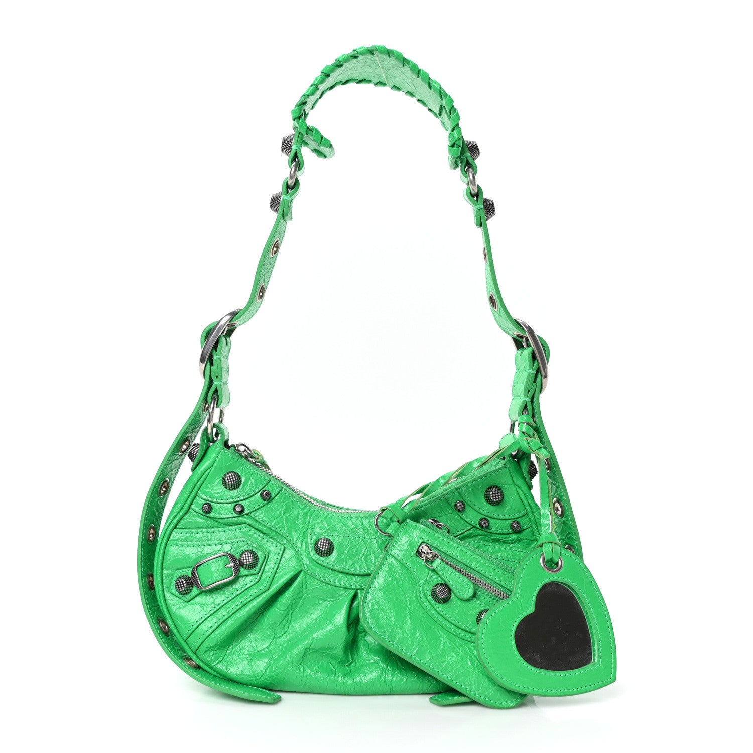 Balenciaga Agneau Arena Le Cagole Shoulder Bag XS Vivid Green 3 of 11