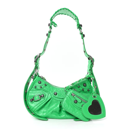 Balenciaga Agneau Arena Le Cagole Shoulder Bag XS Vivid Green 3 of 11