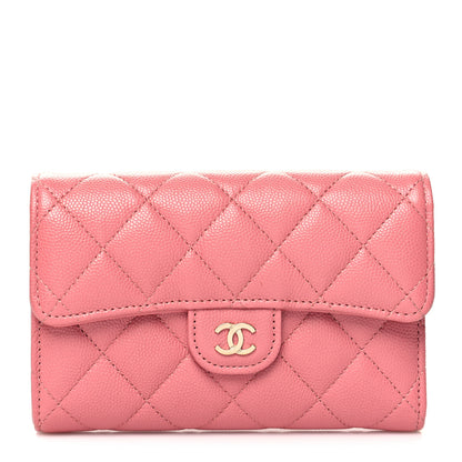 Chanel Caviar Quilted Medium Flap Wallet Pink 1 of 11