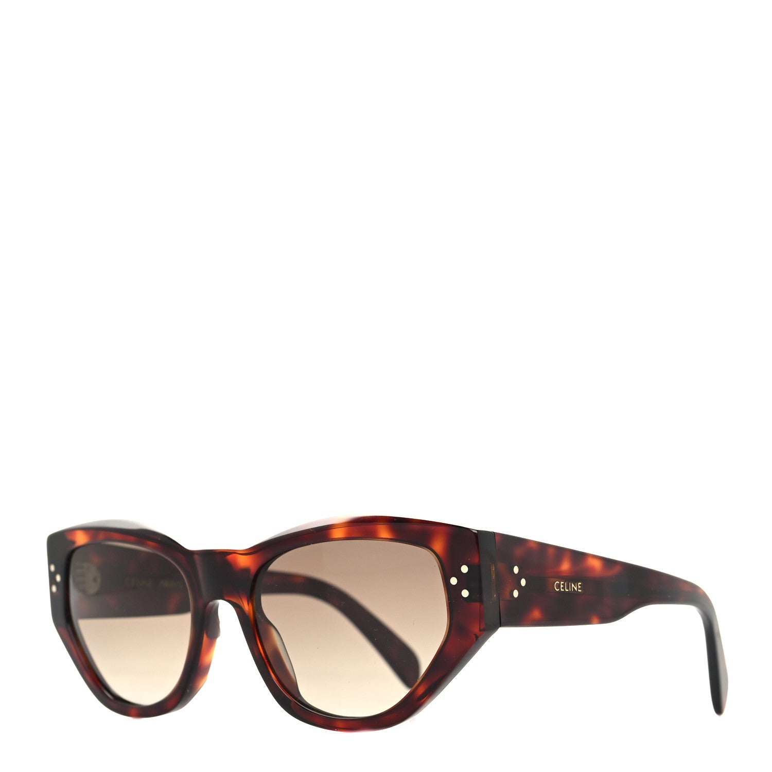 Celine Acetate Polarized Square Sunglasses CL40219I Havana 1 of 7