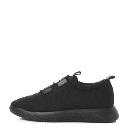 Hermes Mesh Technical Canvas Womens Team Sneakers 38 Black 1 of 8