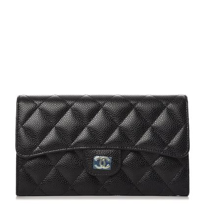 Chanel Caviar Quilted Large Flap Wallet Black 1 of 9