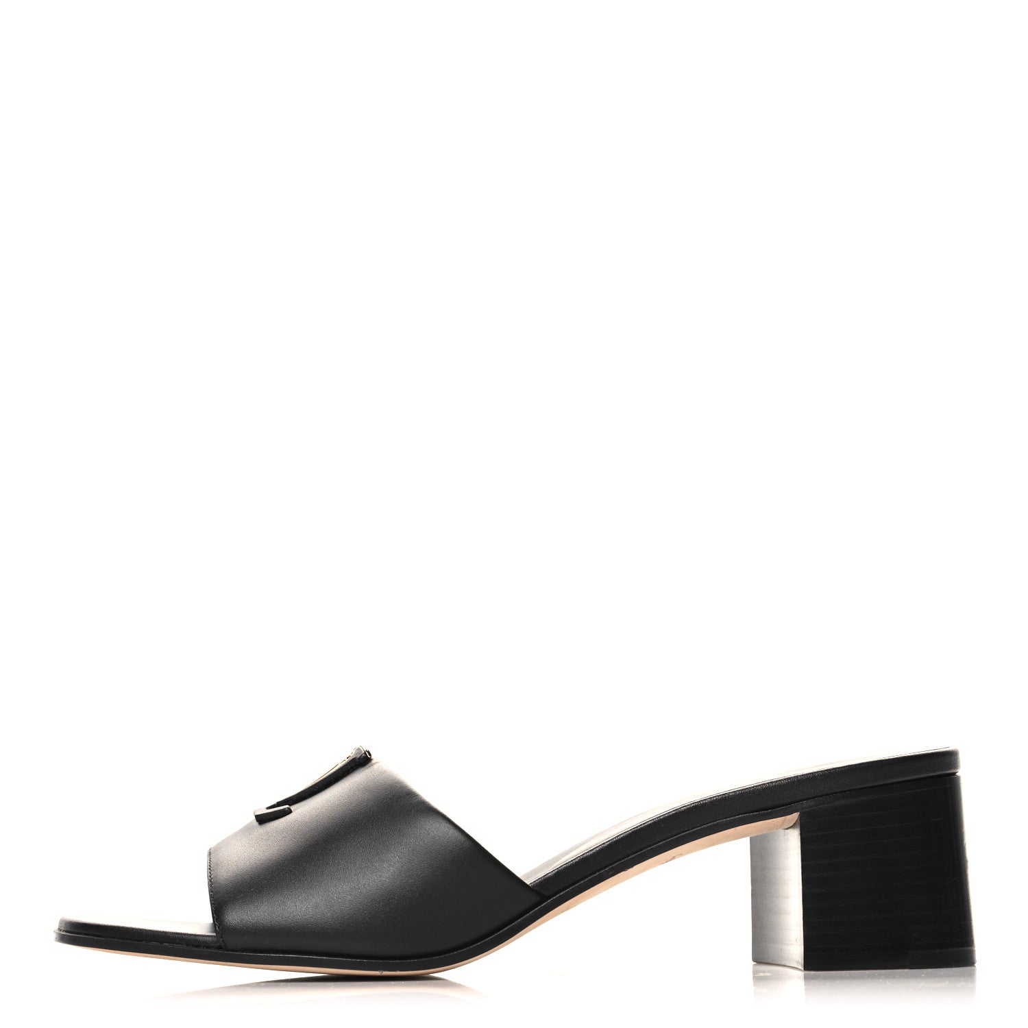 Louis Vuitton Calfskin LV Capri Mules 40 Black 1 of 10