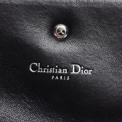 Christian Dior Grained Calfskin Cannage Diorama Elancee Wallet Black 6 of 8