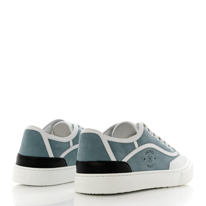 Hermes Suede Get Sneakers 37 Vert D'eau White 4 of 8