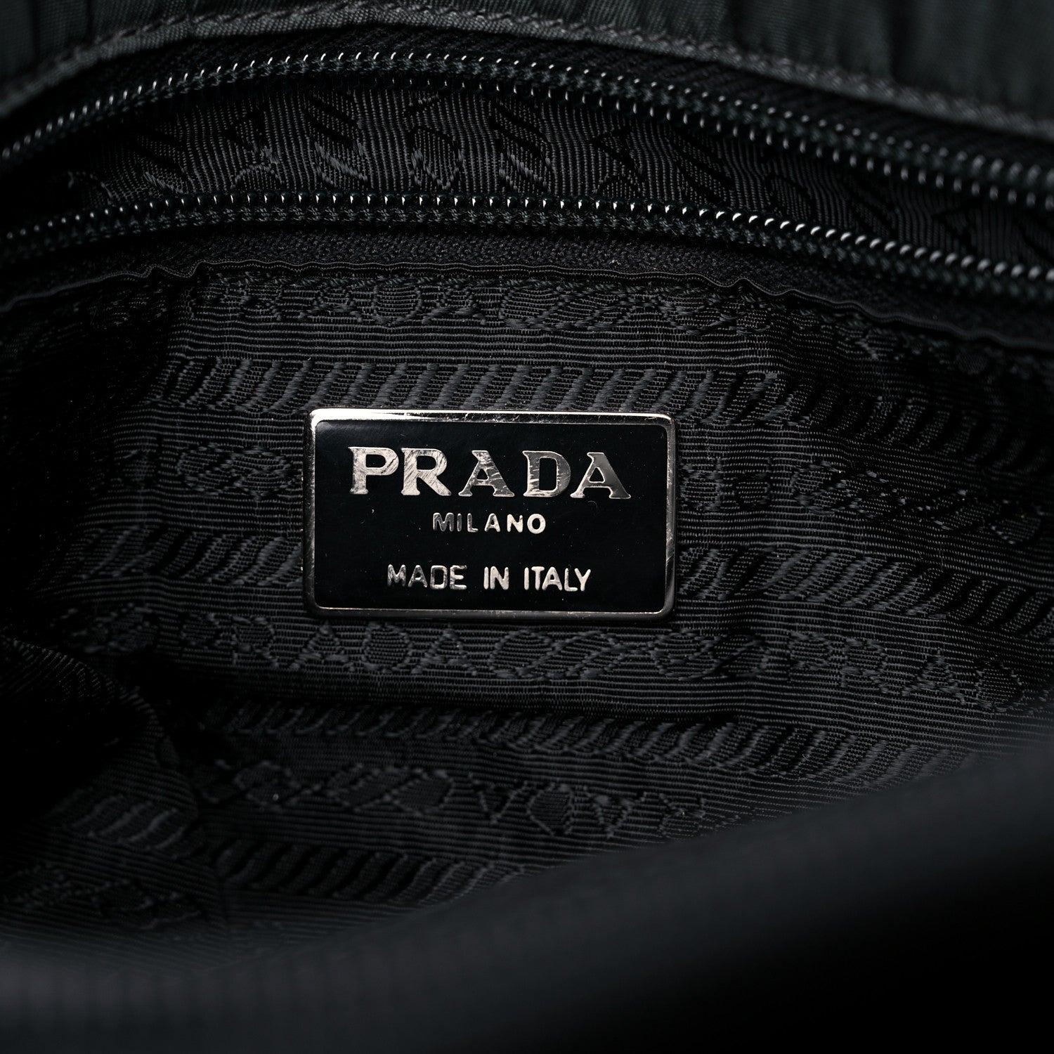 Prada Tessuto Nylon Chain Shoulder Bag Asfalto 5 of 19