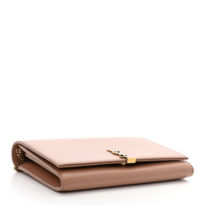 Saint Laurent Glossy Calfskin Monogram Chain Wallet Dark Beige 5 of 12