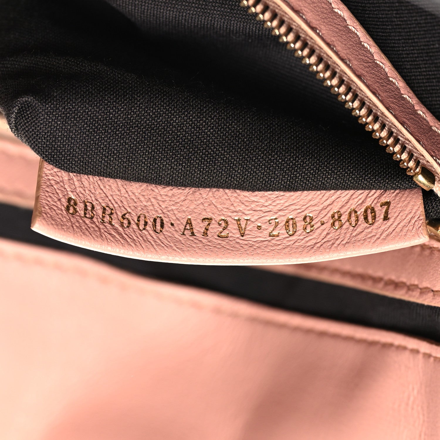 Fendi Nappa FF 1974 Embossed Baguette Rosa Bourbon 7 of 11