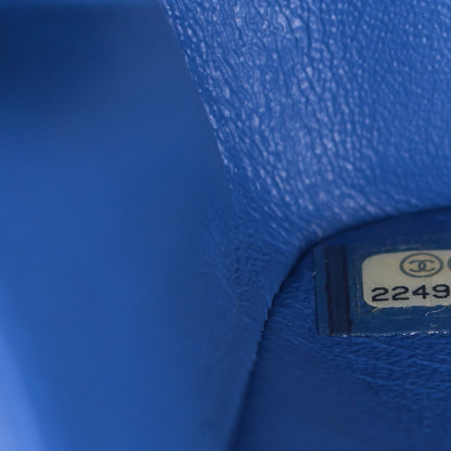Chanel Lambskin Quilted Medium Double Flap Blue 7 of 14