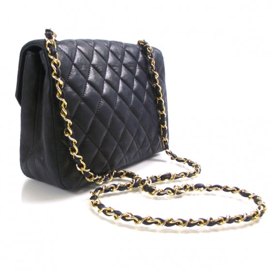 Chanel Lambskin Quilted Small Flap Navy 3 of 14