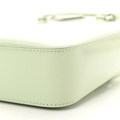 Prada Spazzolato Metal Triangle Logo Small Double Handle Crossbody Tote Acqua 10 of 10