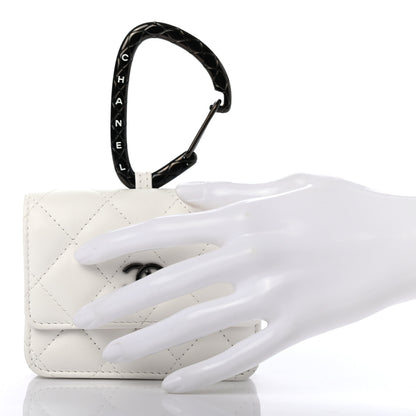 Chanel Lambskin Quilted CC Hook Card Holder White 2 of 8