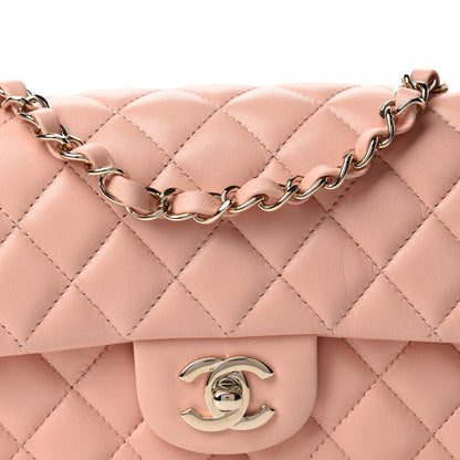 Chanel Lambskin Quilted Mini Rectangular Flap Light Pink 10 of 11