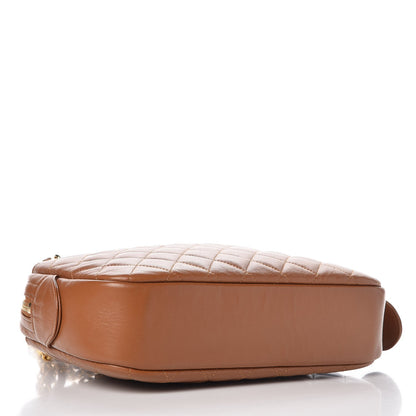 Chanel Lambskin Quilted Camera Case Brown 4 of 10