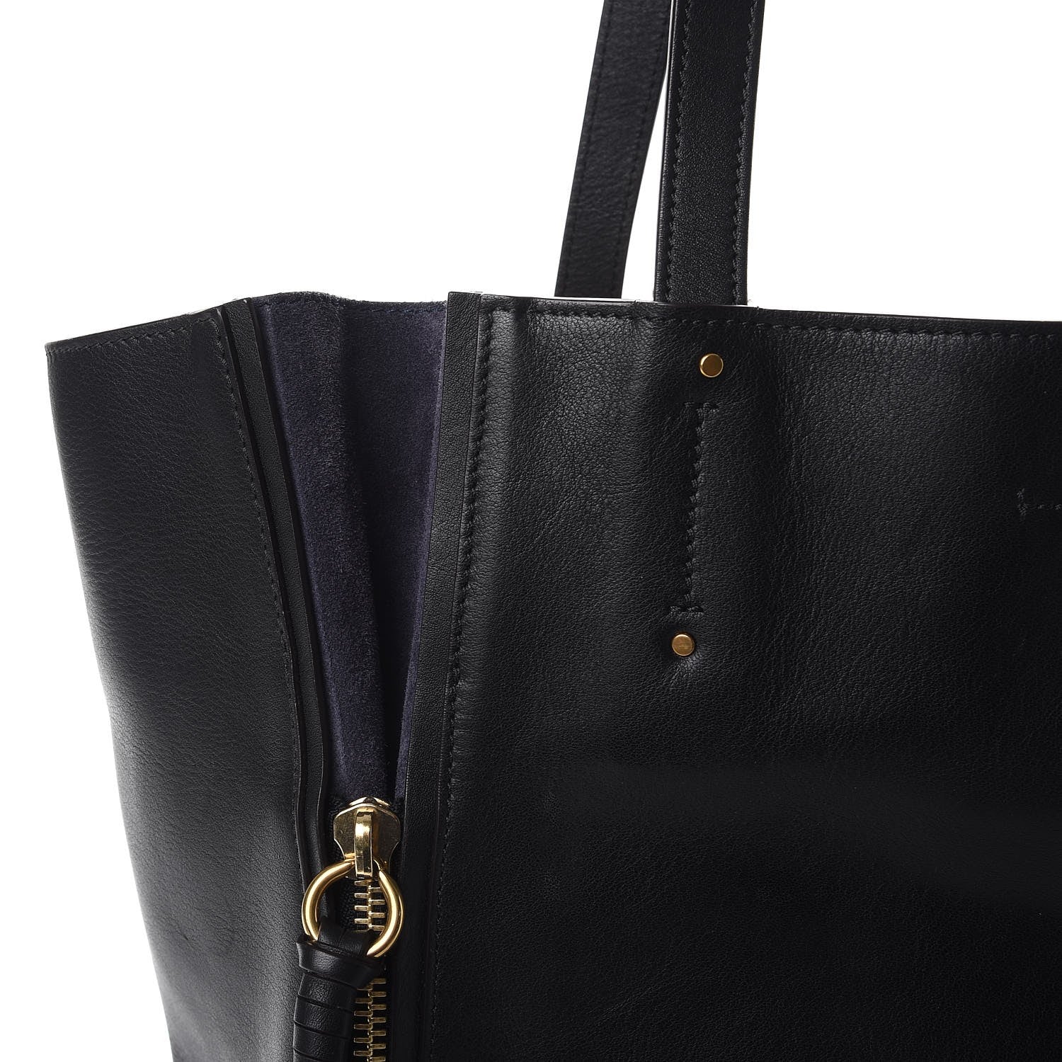 Chloe Smooth Calfskin Medium Milo Shopping Tote Black 10 of 14