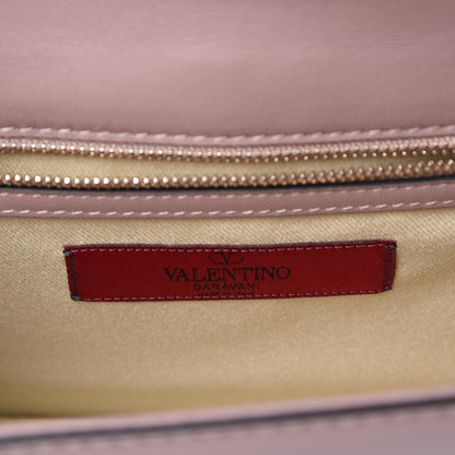 Valentino Garavani Vitello Small Glam Lock Rockstud Flap Poudre 6 of 8