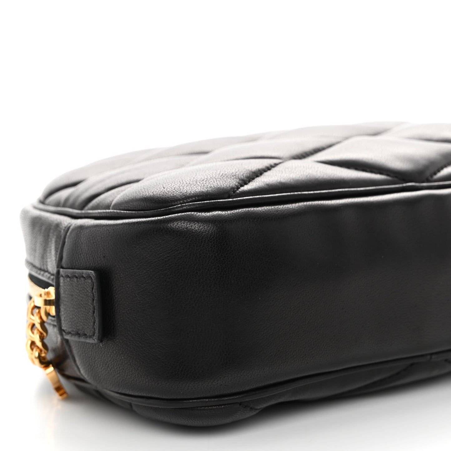 Lambskin Quilted Lolita Cosmetic Pouch Black