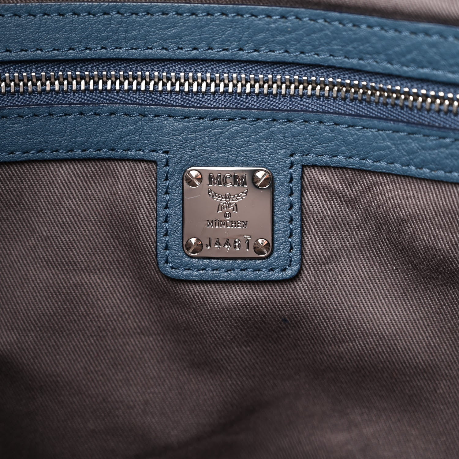 MCM Calfskin Ottomar Monogram Large Klara Hobo Luft Blue 6 of 16