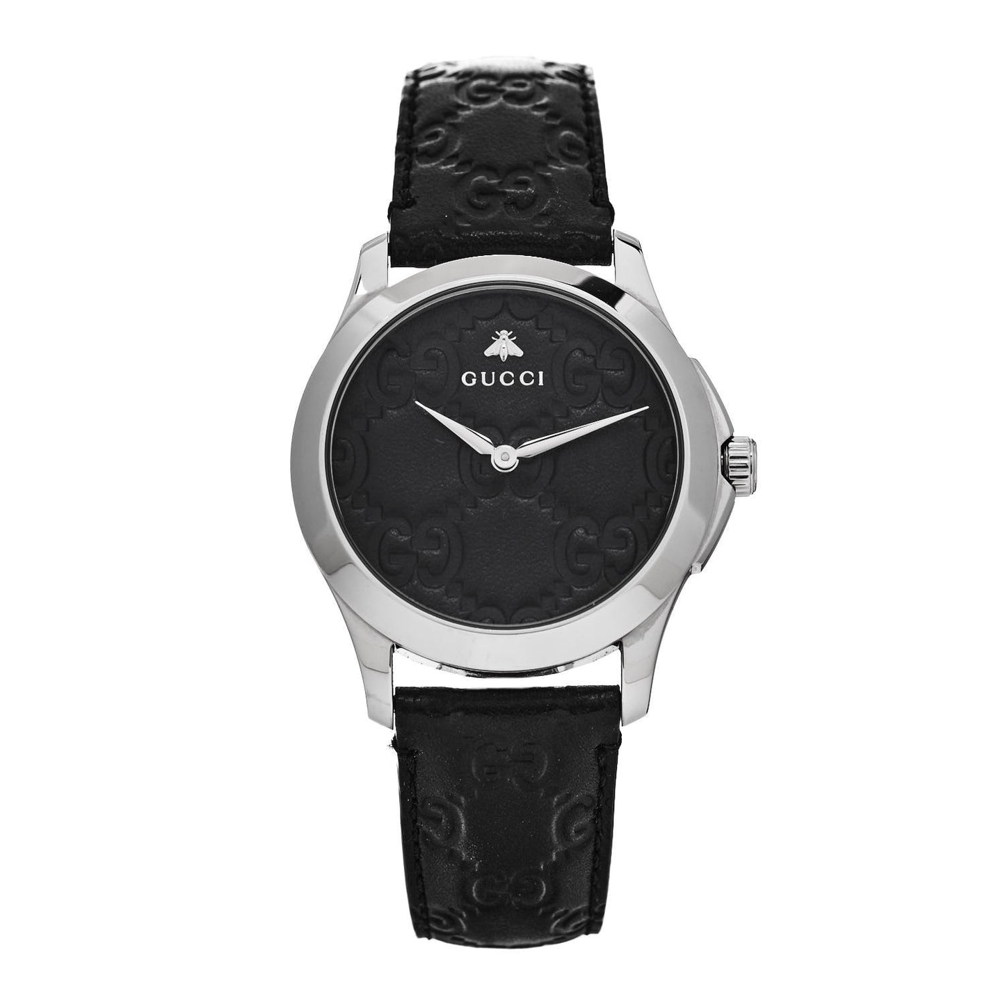 Stainless Steel Calfskin 38mm G-Timeless Quartz Watch Black