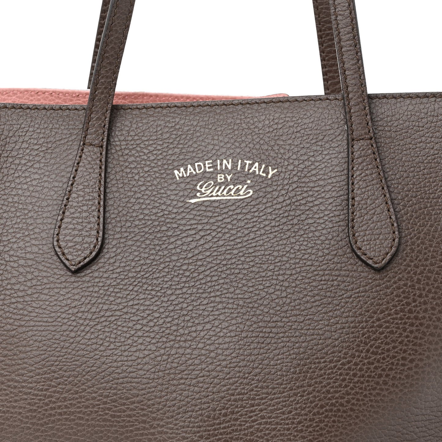 Dollar Calfskin Small Swing Tote Grey Field Soft Pink