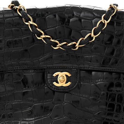 Chanel Alligator Jumbo Single Flap Black 7 of 12