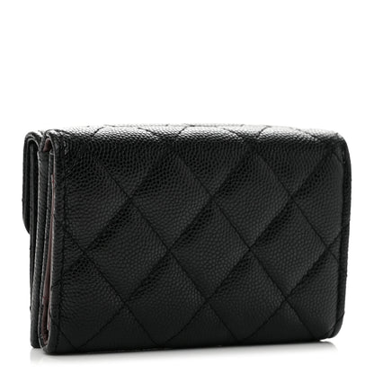 Chanel Caviar Quilted Double Flap Wallet Black 3 of 12