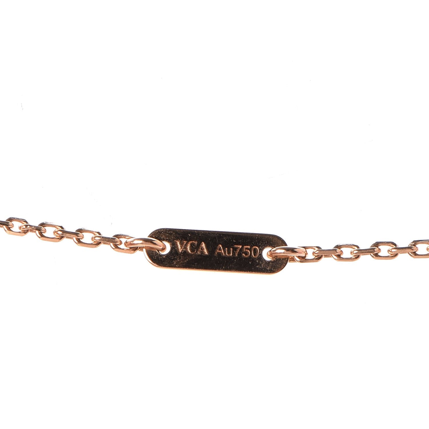 Van Cleef & Arpels 18K Rose Gold Carnelian Sweet Alhambra Pendant Necklace 5 of 6