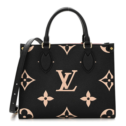 Louis Vuitton Empreinte Monogram Giant Onthego PM Black Beige 1 of 10