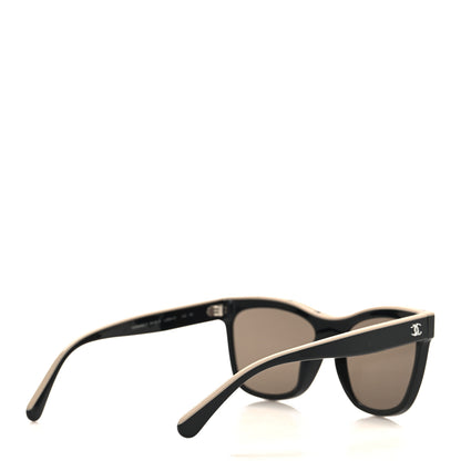 Chanel Acetate Logo Shield Sunglasses 5418 A Black 4 of 7