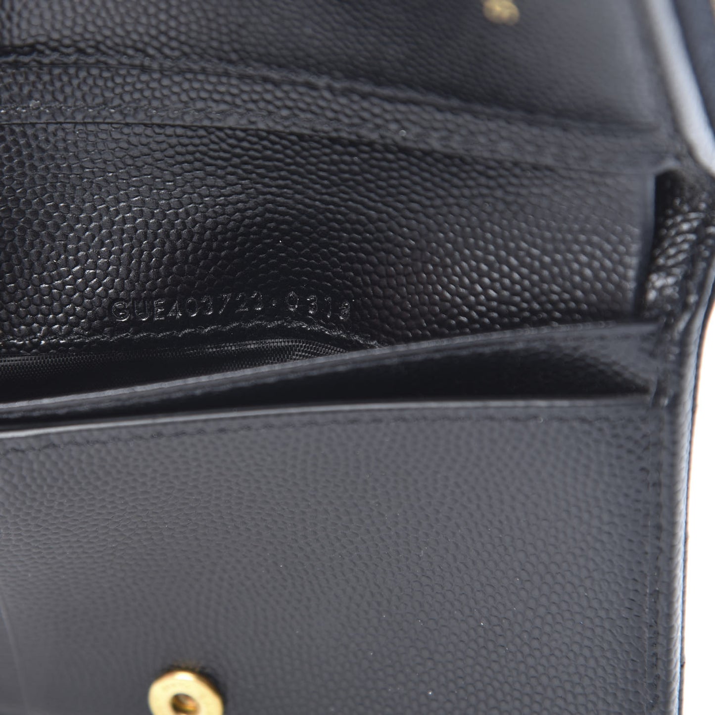 Grain De Poudre Matelasse Chevron Monogram Compact Zip Around Wallet Black