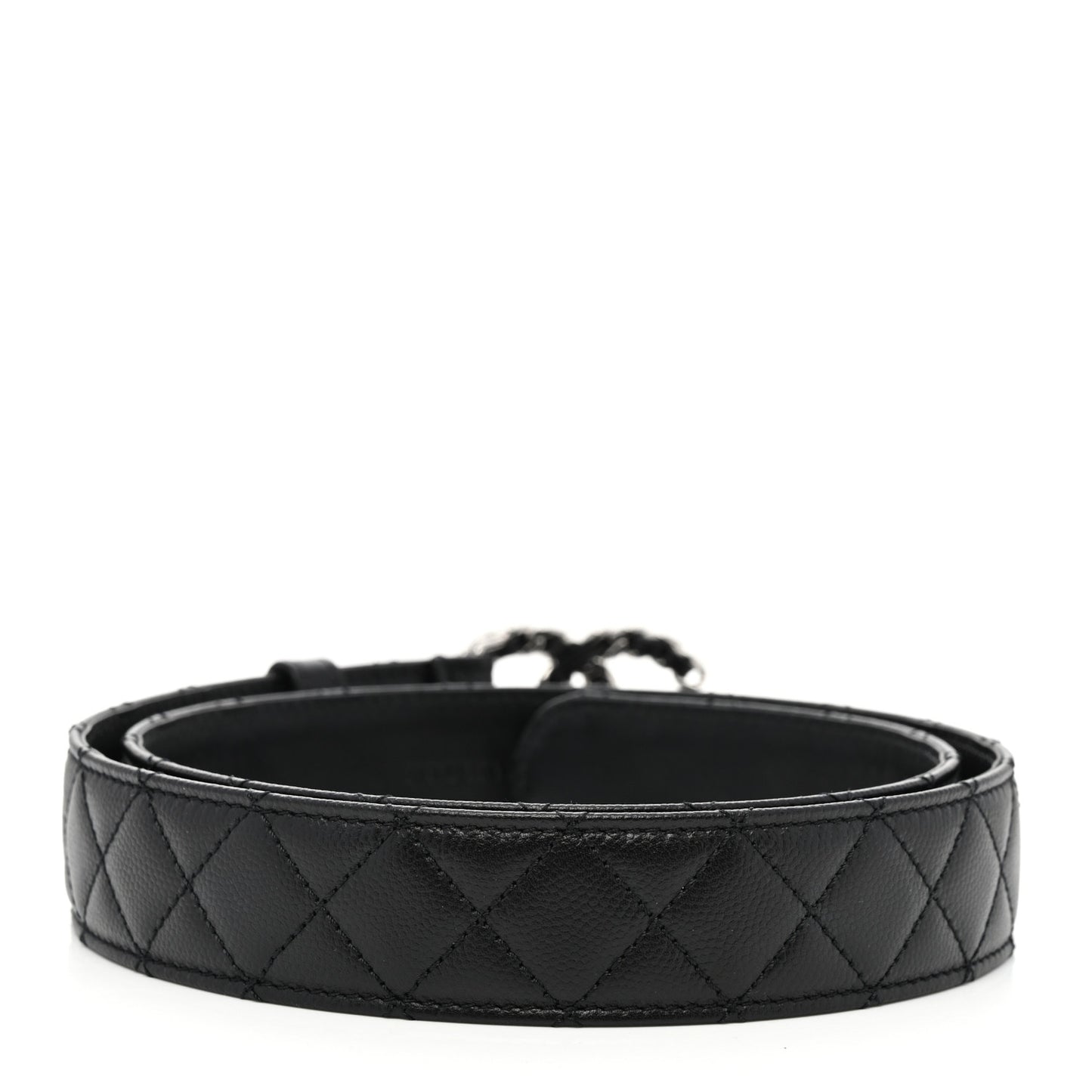Caviar Quilted CC Chain Belt 85 34 Black