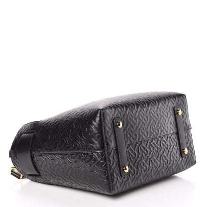 Burberry Calfskin Embossed Monogram Small Belt Bag Black 4 of 10