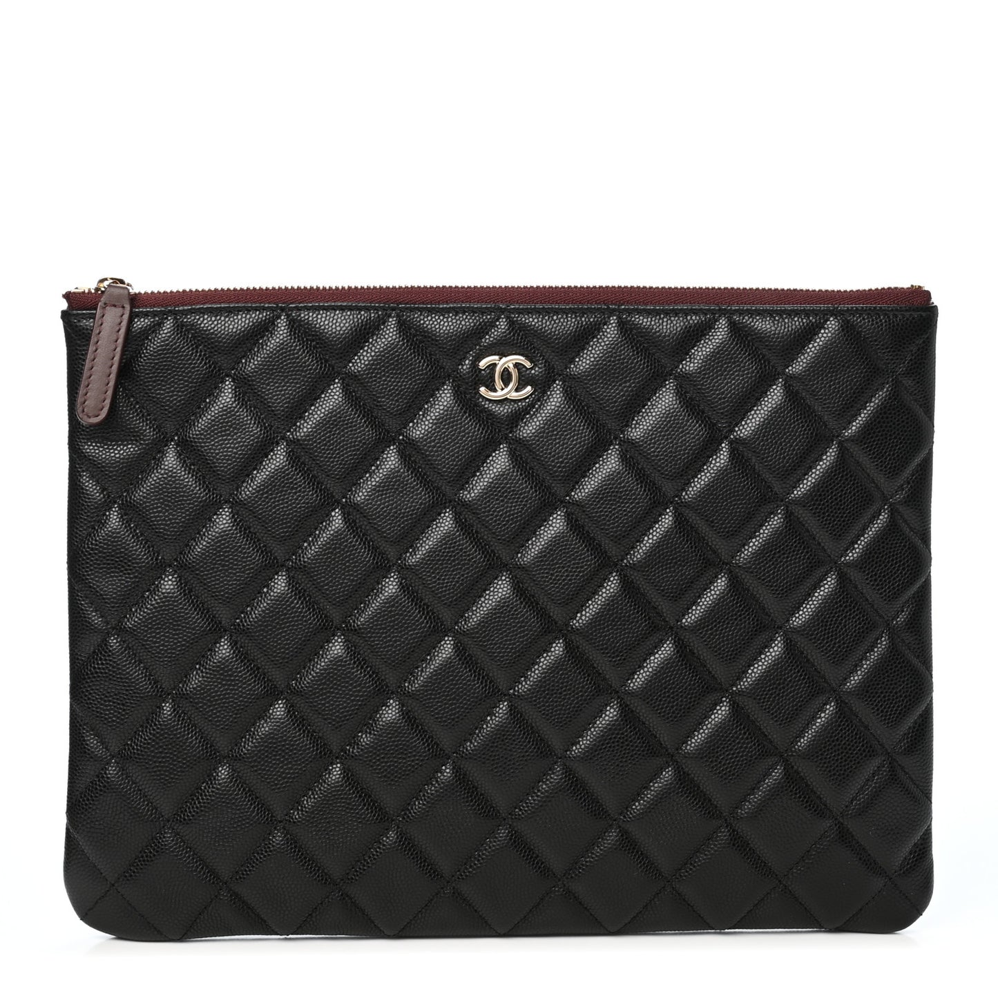 Caviar Quilted Medium Cosmetic Case Black