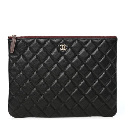 Chanel Caviar Quilted Medium Cosmetic Case Black 1 of 8