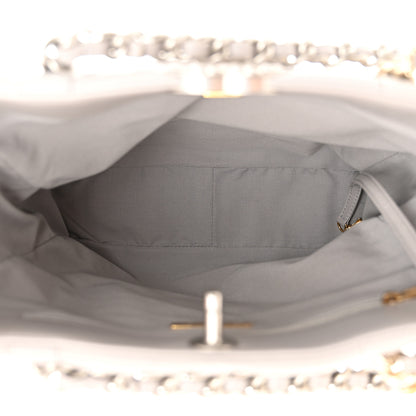 Chanel Lambskin Quilted Chanel 19 Shopping Bag Grey 5 of 11