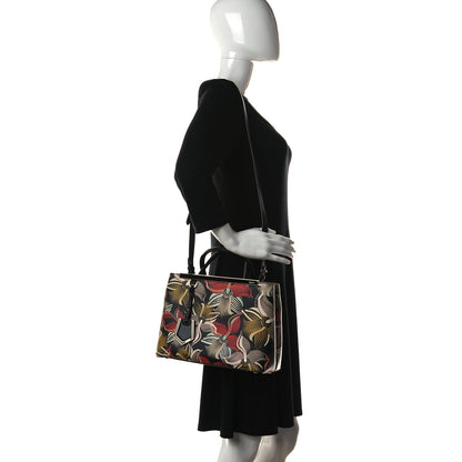 Fendi Calfskin Orchid Petite 2Jours Tote Black Multicolor 2 of 11