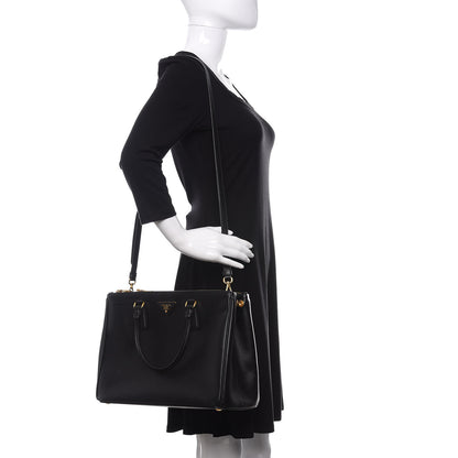 Prada Saffiano Medium Galleria Double Zip Tote Black 2 of 9