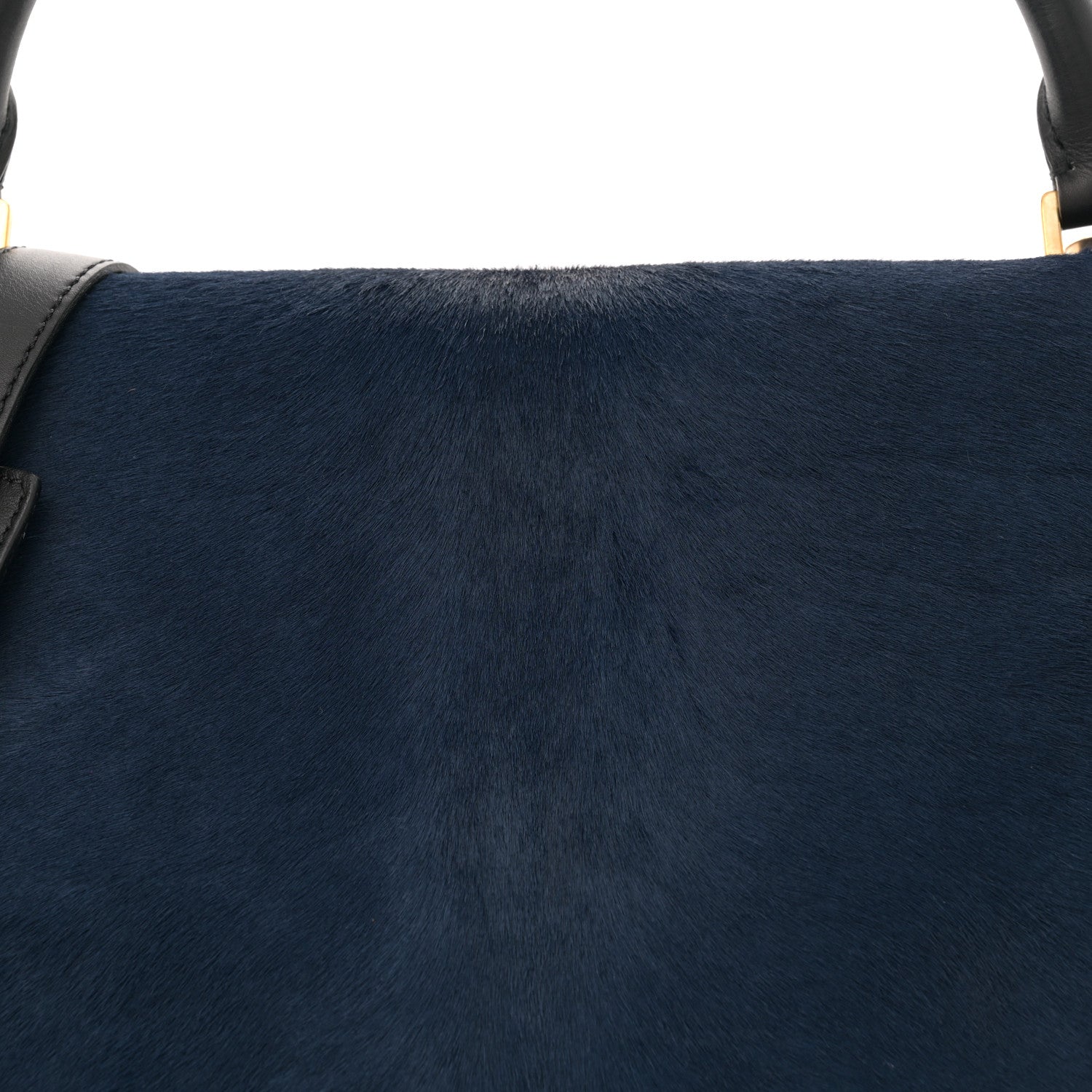 Celine Pony Hair Smooth Calfskin Tri-Color Medium Trapeze Blue Taupe Black 7 of 10