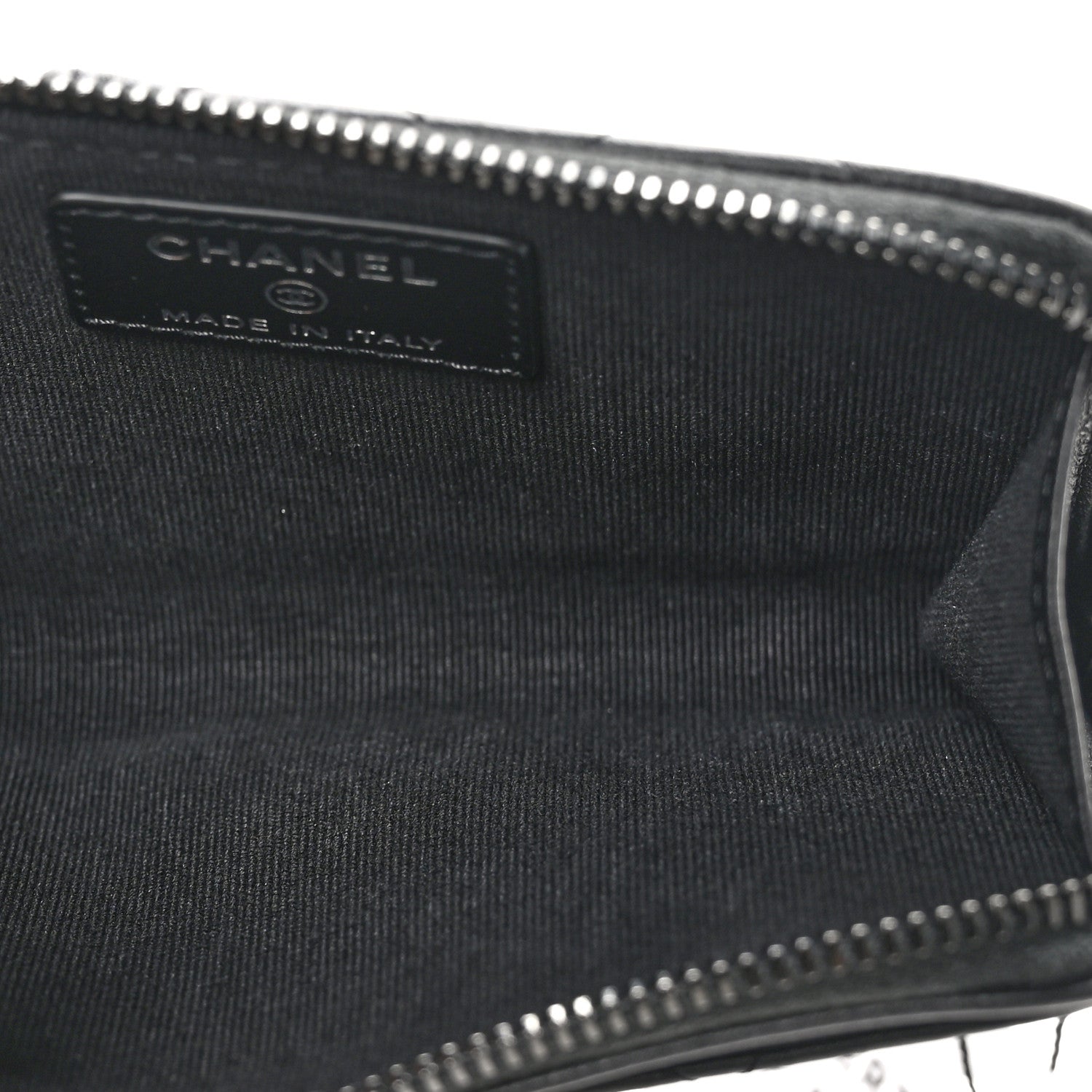 Chanel Lambskin Quilted Zip Card Holder So Black 5 of 9