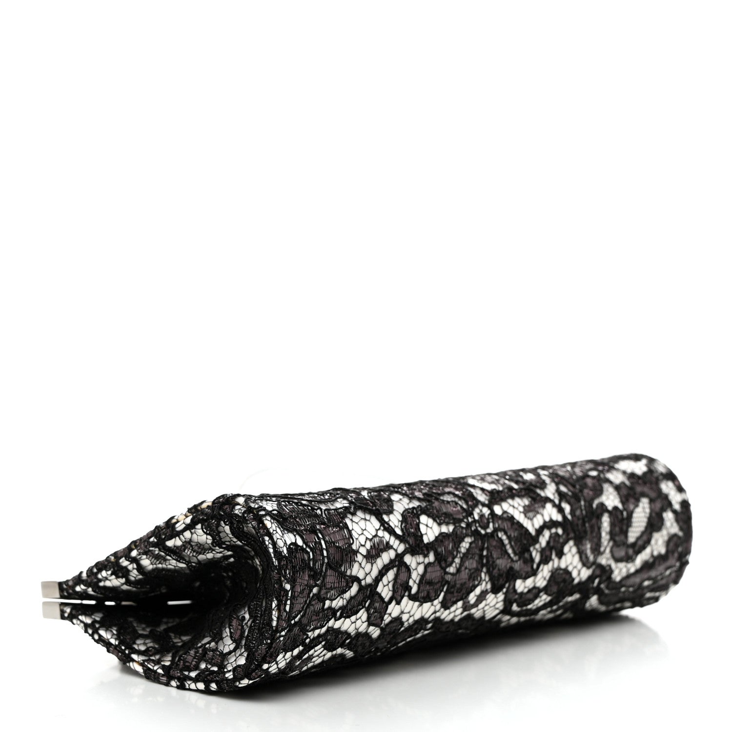 Christian Louboutin Dentelle Lace Palmette Clutch Black 4 of 9