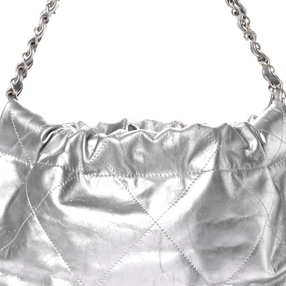 Chanel Metallic Calfskin Quilted Small Chanel 22 Silver 9 of 13